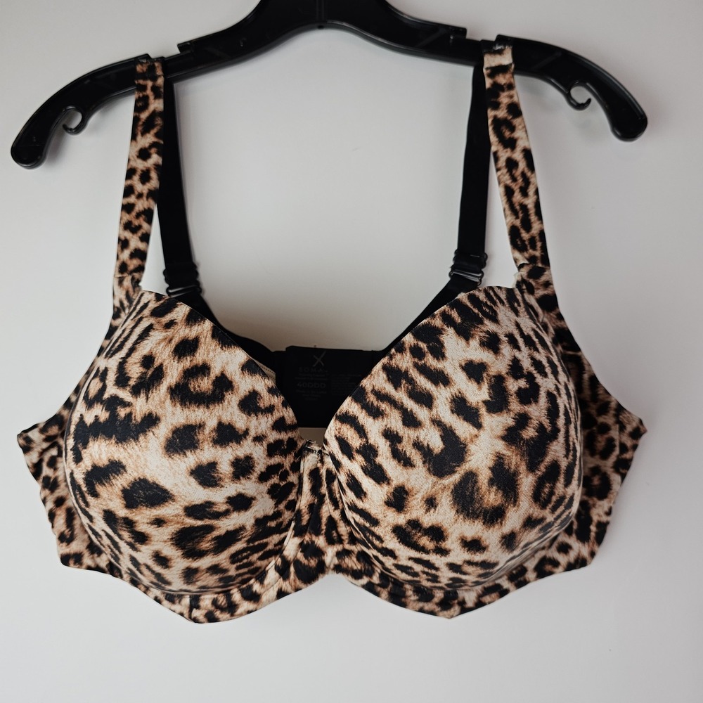 Soma 40DDD 40F Bra Leopard Print Stunning Support Smooth Full Coverage Underwire